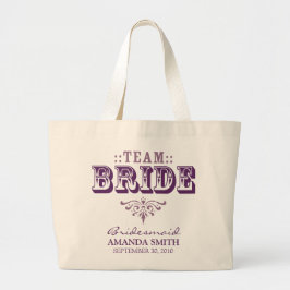 "TEAM BRIDE" - Canvas tas van een gepersonaliseerd