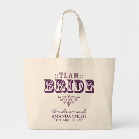 "TEAM BRIDE" - Canvas tas van een gepersonaliseerd (Voorkant)