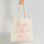  TEAM BRIDE! Coctail Bachelorette Party Tote Bag