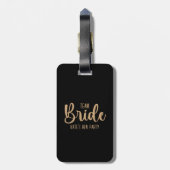 Team Bride Elegant Bachelorette Bagagelabel (Achterkant verticaal)