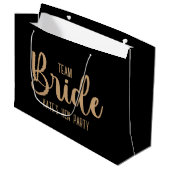 Team Bride Elegant Bachelorette Groot Cadeauzakje (Voorkant Gekanteld)