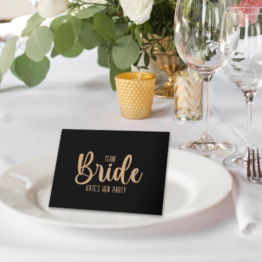 Team Bride Elegant Bachelorette Kaart
