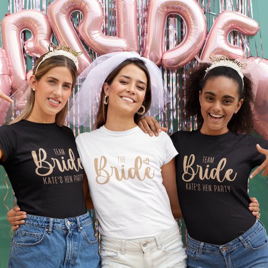 Team Bride Elegant Bachelorette T-shirt