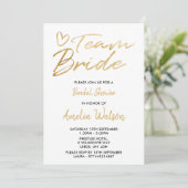 Team Bride Faux vrijgezellenfeest nodigt uit Kaart (Staand voorkant)