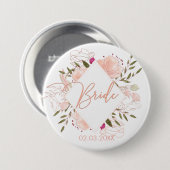 TEAM BRIDE FLORAL BUTTON (Voorkant /achterkant)