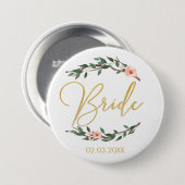 TEAM BRIDE FLORAL BUTTON (Voorkant /achterkant)