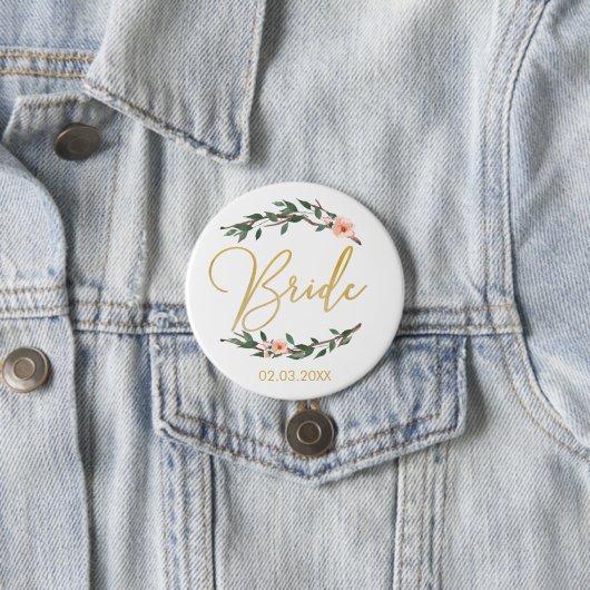 TEAM BRIDE FLORAL BUTTON (In situ)
