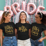 Team Bride , Funny Bachelorette Party T-shirt<br><div class="desc">Diseño de camisetas para fiesta de despedida de soltera con linda tipografia , este diseño con la palabra "BRIDE", es sencilla y elegante en tono Blanco en un estilo moderno ideal ti en tu fiesta de soltera. Para Productos complementarios favor de consultar la coleccion de este lindo diseño de fiesta...</div>