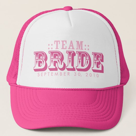 "TEAM BRIDE" Gepersonaliseerd huwelijksdag Trucker Trucker Pet (Voorkant)