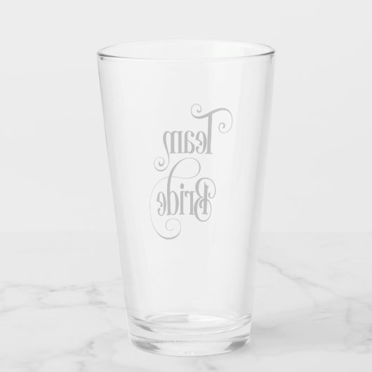 Team Bride Glas (Achterkant)
