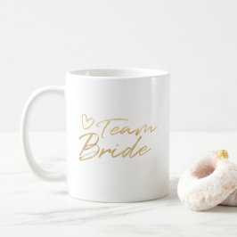 Team Bride - Gold faux foil mok