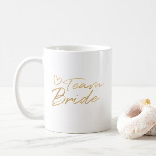 Team Bride - Gold faux foil mok (Met donut)