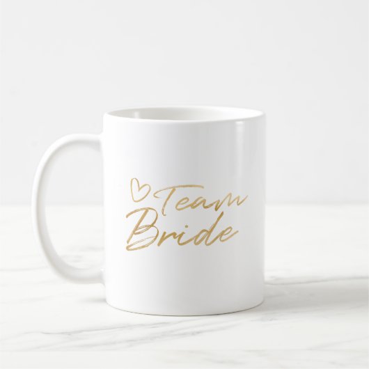 Team Bride - Gold faux foil mok (Links)