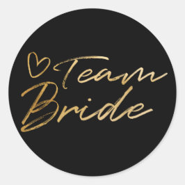 Team Bride - Gold faux foil sticker