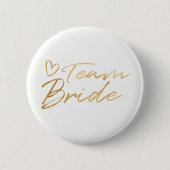Team Bride - Gold faux folieknop Ronde Button 5,7 Cm (Voorkant)