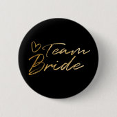 Team Bride - Gold faux folieknop Ronde Button 5,7 Cm (Voorkant)