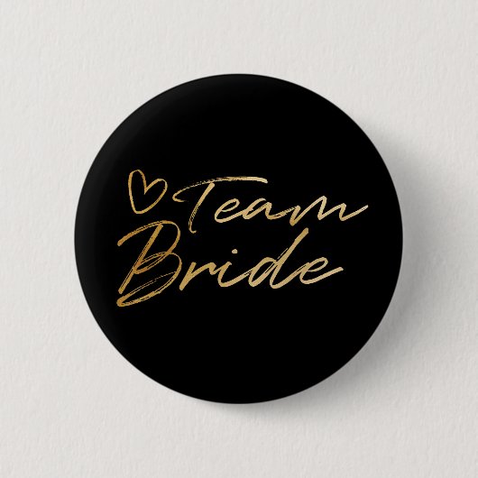 Team Bride - Gold faux folieknop Ronde Button 5,7 Cm (Voorkant)