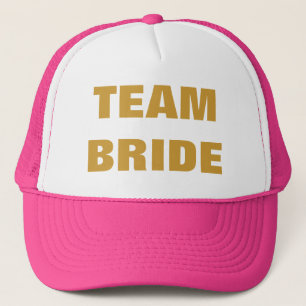 Team Bride Gold Hot Pink Trucker Pet