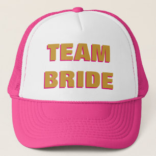 Team Bride Gold Hot Pink Trucker Pet