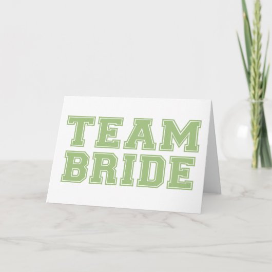 Team Bride (Groen) Kaart (Voorkant)