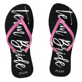 Team Bride | Het Stijl van het Manuscript de Aange Teenslippers (Voetbed)