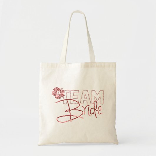 team Bride & Hibiscus Flower Tote Bag (Voorkant)