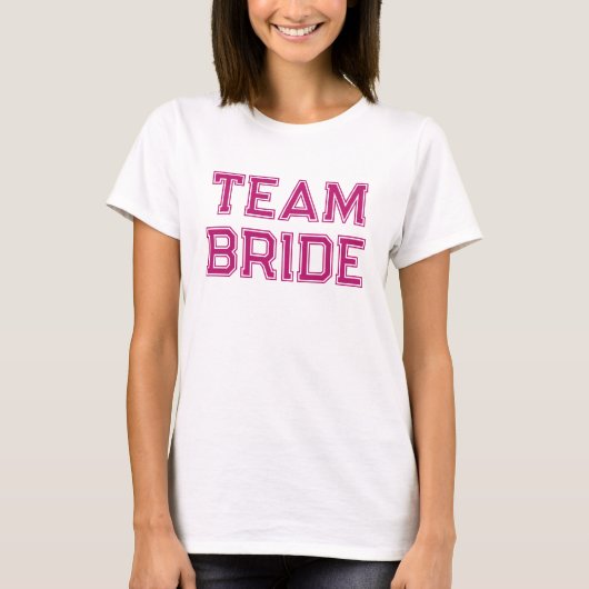 Team Bride Jersey - Custom Name & Number Bachelore T-shirt (Voorkant)