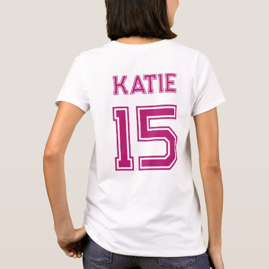 Team Bride Jersey - Custom Name & Number Bachelore T-shirt (Achterkant)