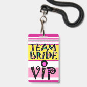 Team Bride Lanyard Badge (Voorkant met koord)