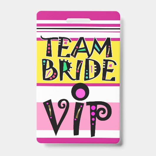 Team Bride Lanyard Badge (Voorkant)