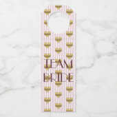Team Bride Love Pink Bridal Party Flessenhanger (Voorkant)