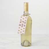 Team Bride Love Pink Bridal Party Flessenhanger (Schuin)