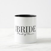Team Bride Maid of Honor Bridal Party Coffee Mok (Midden)