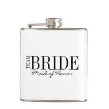 Team Bride Maid of Honor Bridal Party Flask