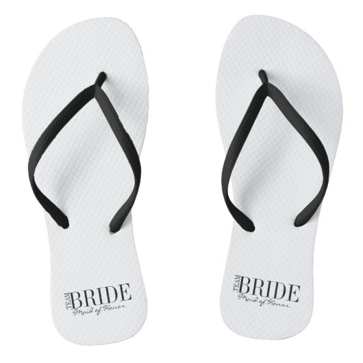 Team Bride Maid of Honor Bridal Party Teenslippers (Voetbed)