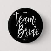 Team Bride | Manuscript Ronde Button 5,7 Cm (Voorkant)