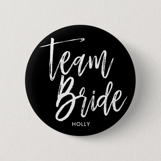 Team Bride | Manuscript Ronde Button 5,7 Cm (Voorkant)