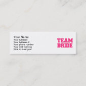 Team Bride Mini Visitekaartje (Voorkant)