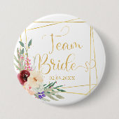 Team Bride. Modern Geometrik Button (Voorkant)