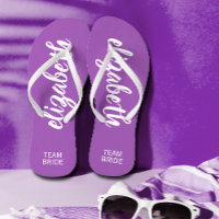 Team Bride Paars en Wit Gepersonaliseerd