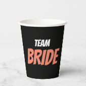 Team Bride Papieren Bekers (Voorkant)