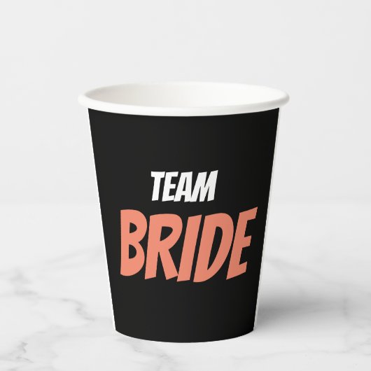 Team Bride Papieren Bekers (Voorkant)