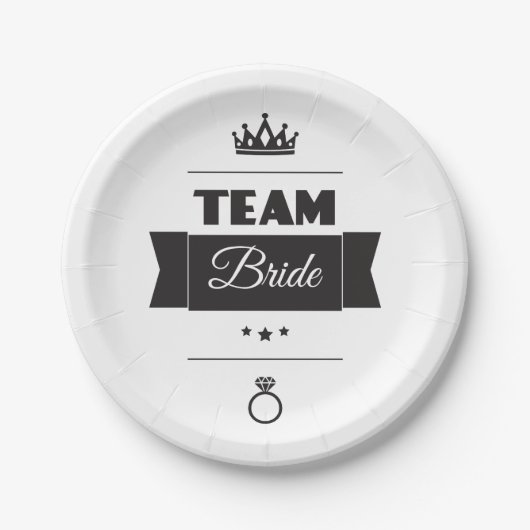 Team Bride Papieren Bordje (Voorkant)