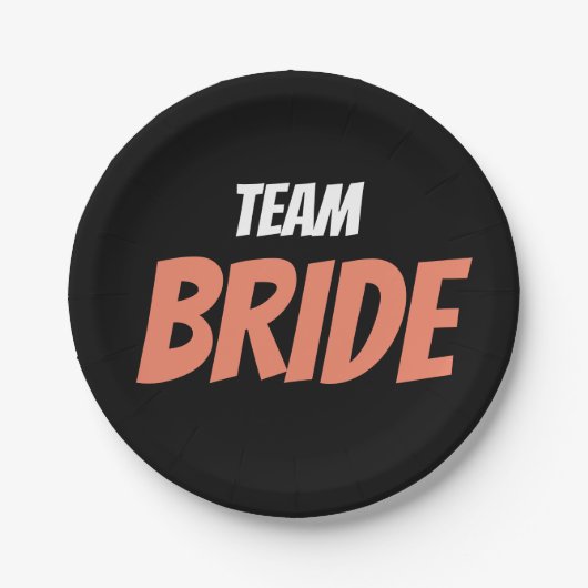 Team Bride Papieren Bordje (Voorkant)
