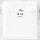 Team Bride Personalized Wedding Design Vierkante Sticker (Tas)