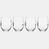 Team Bride Personalized Wedding Party Gift Wijnglas Zonder Voet (Links)