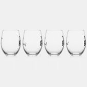 Team Bride Personalized Wedding Party Gift Wijnglas Zonder Voet (Rechts)