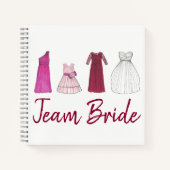 Team Bride Persoonlijke Bridesmaid Wedding Party Notitieboek (Voorkant)