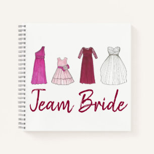Team Bride Persoonlijke Bridesmaid Wedding Party Notitieboek