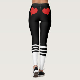 Team Bride Red Heart Leggings